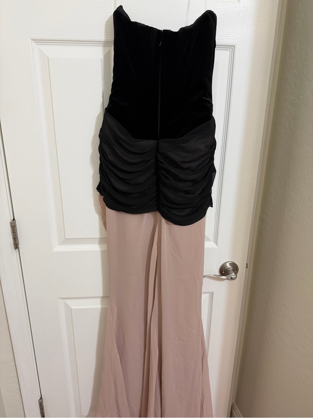 House of CB CLARA Black and Blush Chiffon Maxi Dress - Picture 7 of 7